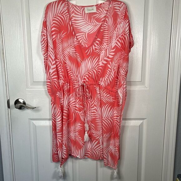 Cleobella Dreamy Sunset Swimsuit Coverup Dress One Size Tropical Print Tassels - Picture 1 of 12